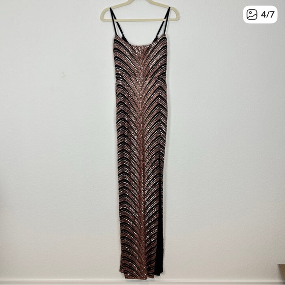 Nookie Metallic Chevron Maxi Dress - Picture 3 of 4